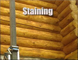  Sedalia, North Carolina Log Home Staining